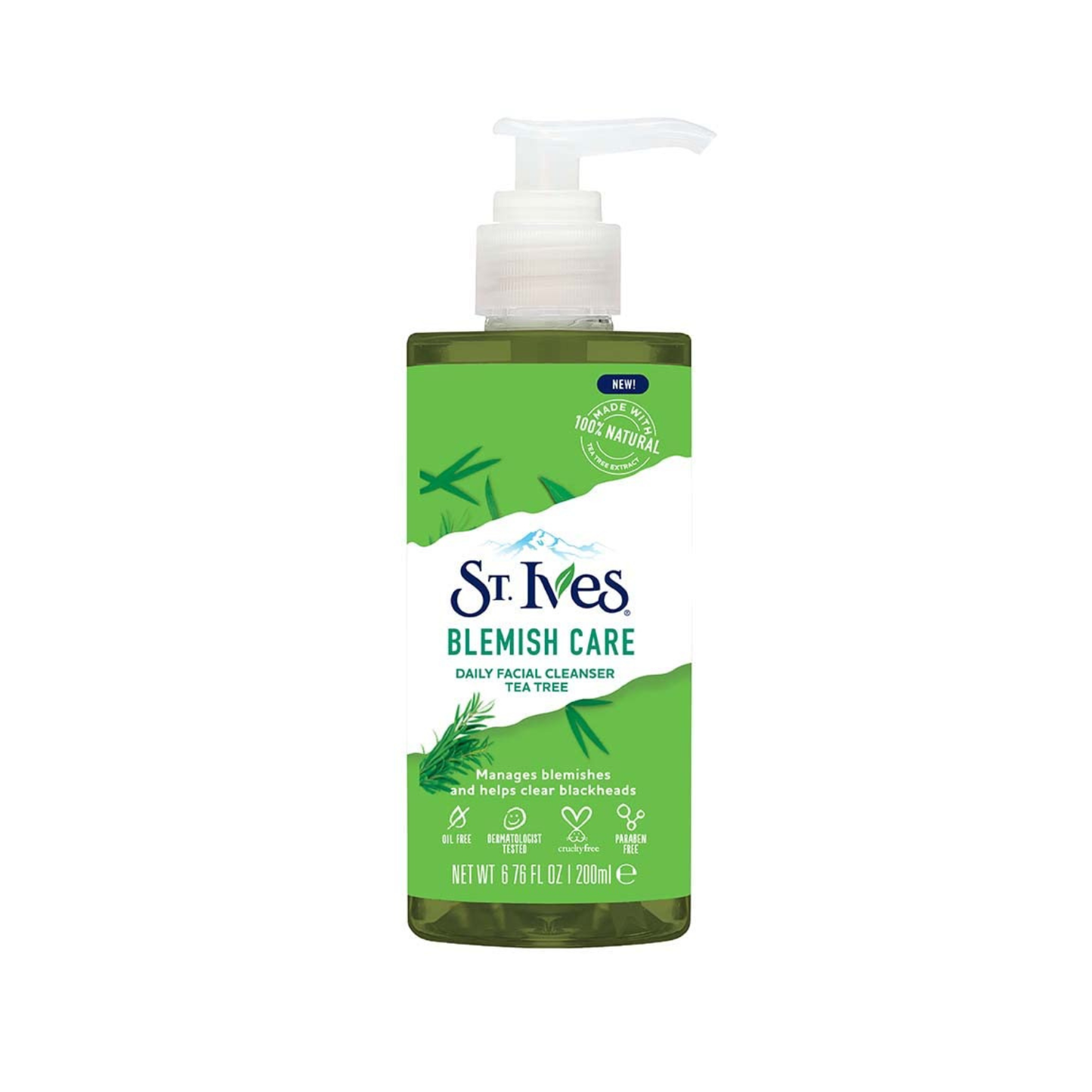 ST IVES Daily Facial Cleanser Pump Blemish Care Tea Tree 200ml
