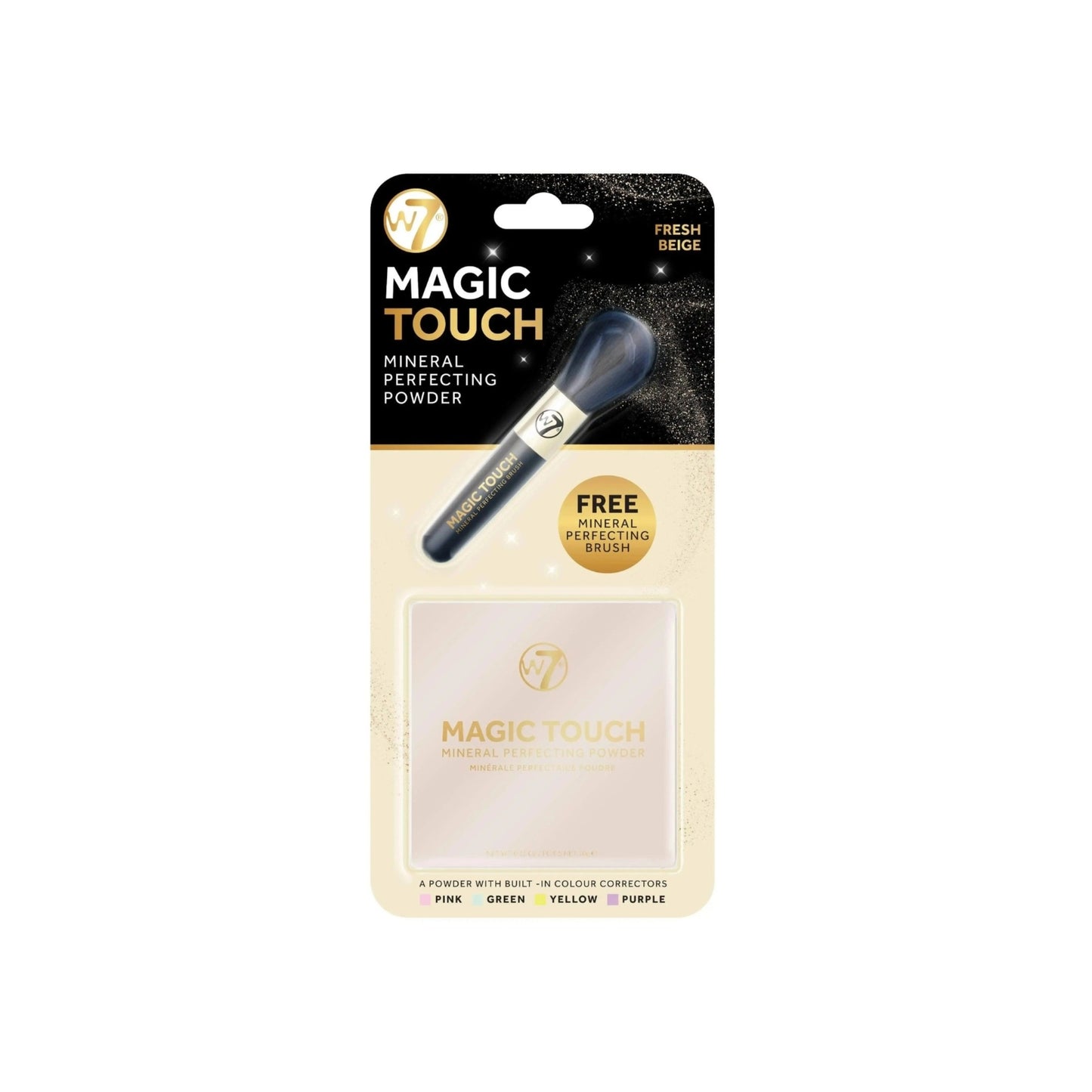W7 Magic Touch Mineral Face Powder 10g + Face Brush