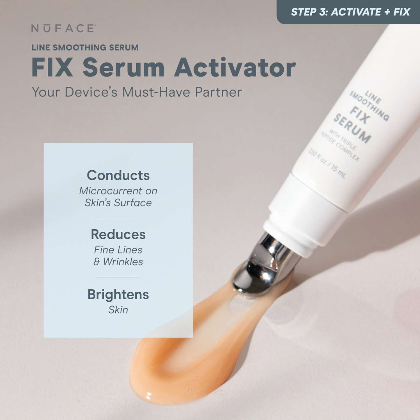 NUFACE Microcurrent Activator Line Smoothing Fix Serum 15ml