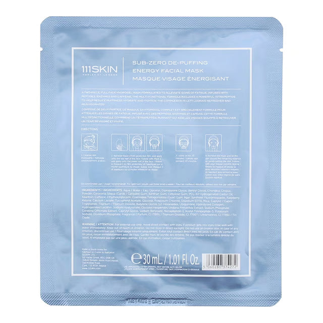 111Skin Sub Zero De-Puffing Energy Facial Mask 30ml - 1 Mask