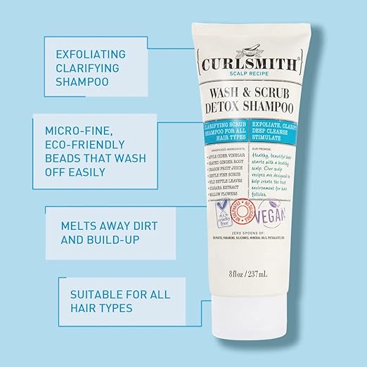 Curlsmith Wash & Scrub Detox Pro-Biotic Shampoo 237ml