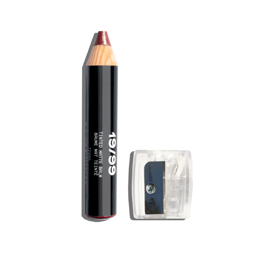 19/99 Tinted Matte Balm Crayon & Sharpener Lips, Eyes, Cheeks - Terra (Plum)