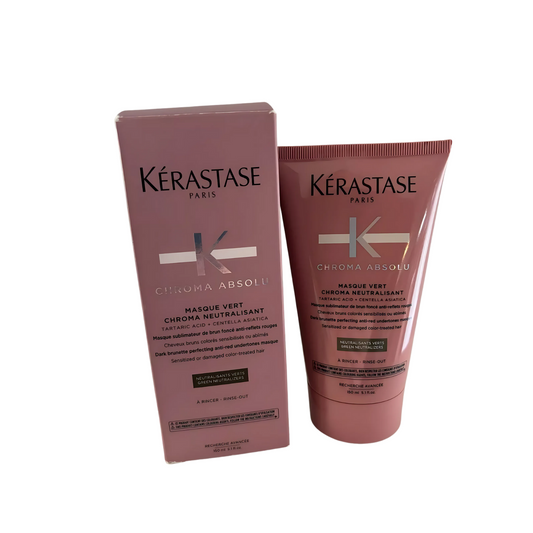 Kerastase Chroma Absolu Masque Vert Chroma Neutralisant Hair Mask 150ml - Dark Brunette
