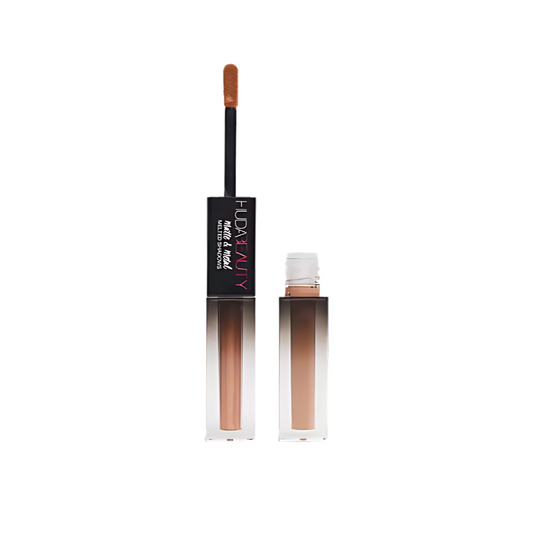 Huda Beauty Matte & Metal Melted Shadows Duo - Double Plump Latte & Drop Top