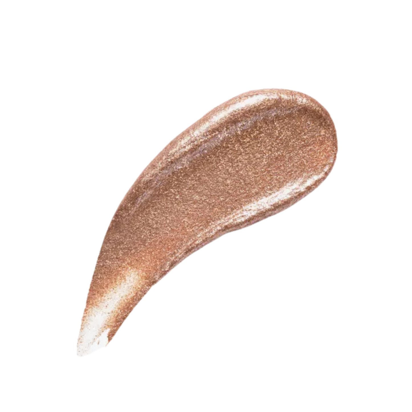 Bronze-colored makeup swatch on a white background