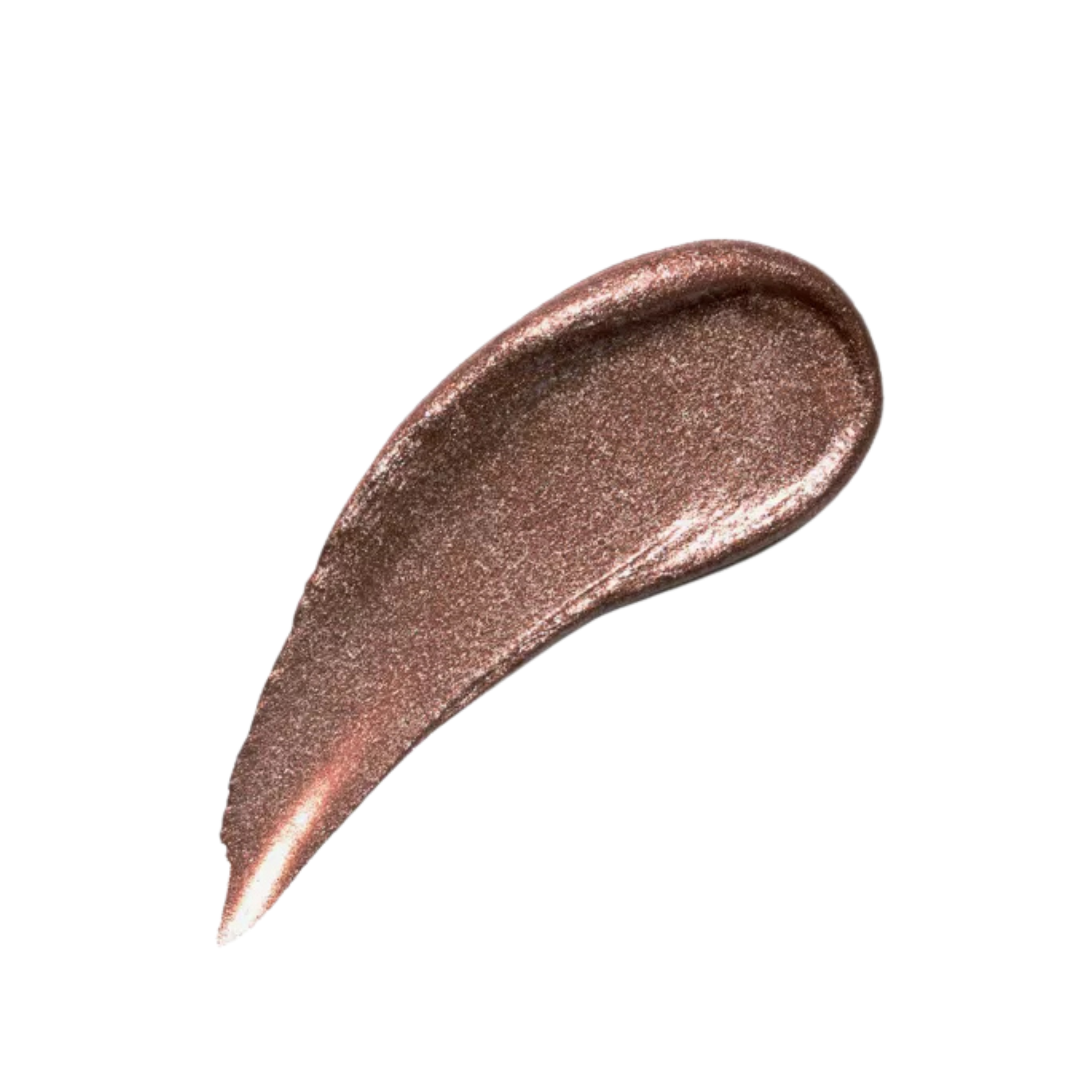 Bronze-colored cosmetic swatch on a white background
