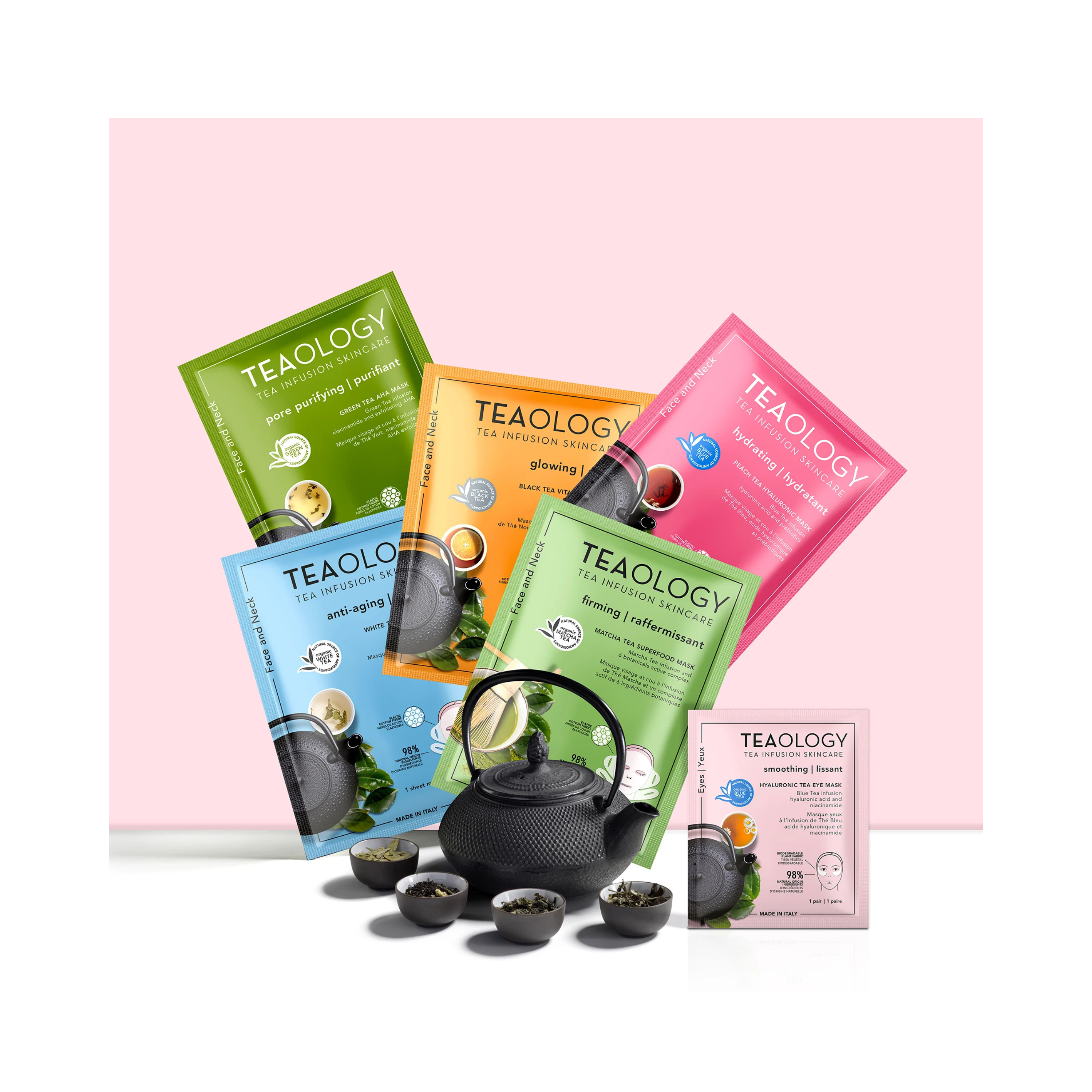 Tea Mask Collection Collection of 6 Face and Eye Masks